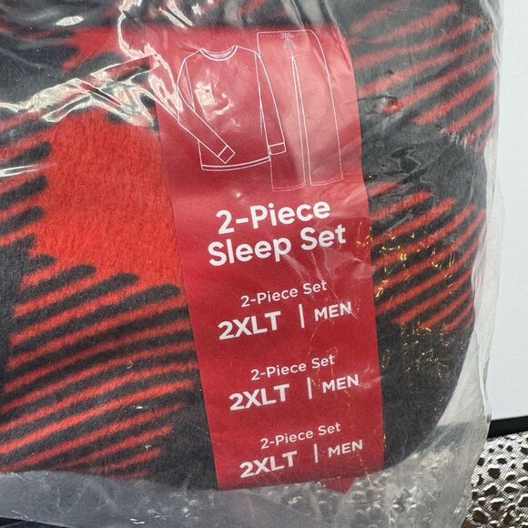 Jammies For Your Families Cuddl Duds Papa Bear Red Buffalo Pajamas Mens 2XLT - Picture 7 of 8